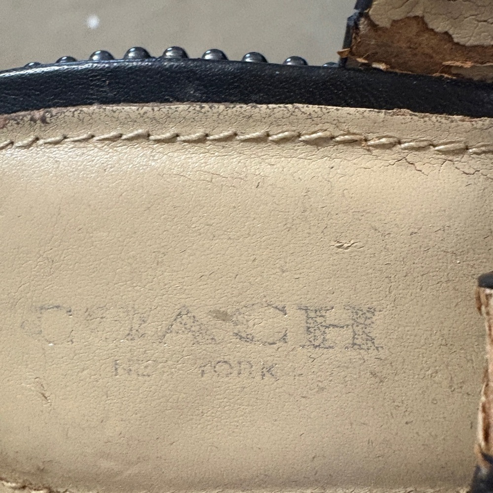 Coach Black Leather Sandals - Picture 5 of 8